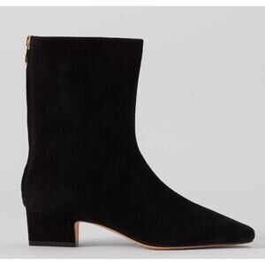 NWOB Ann Taylor Tapered Heel Suede Bootie Black 7M